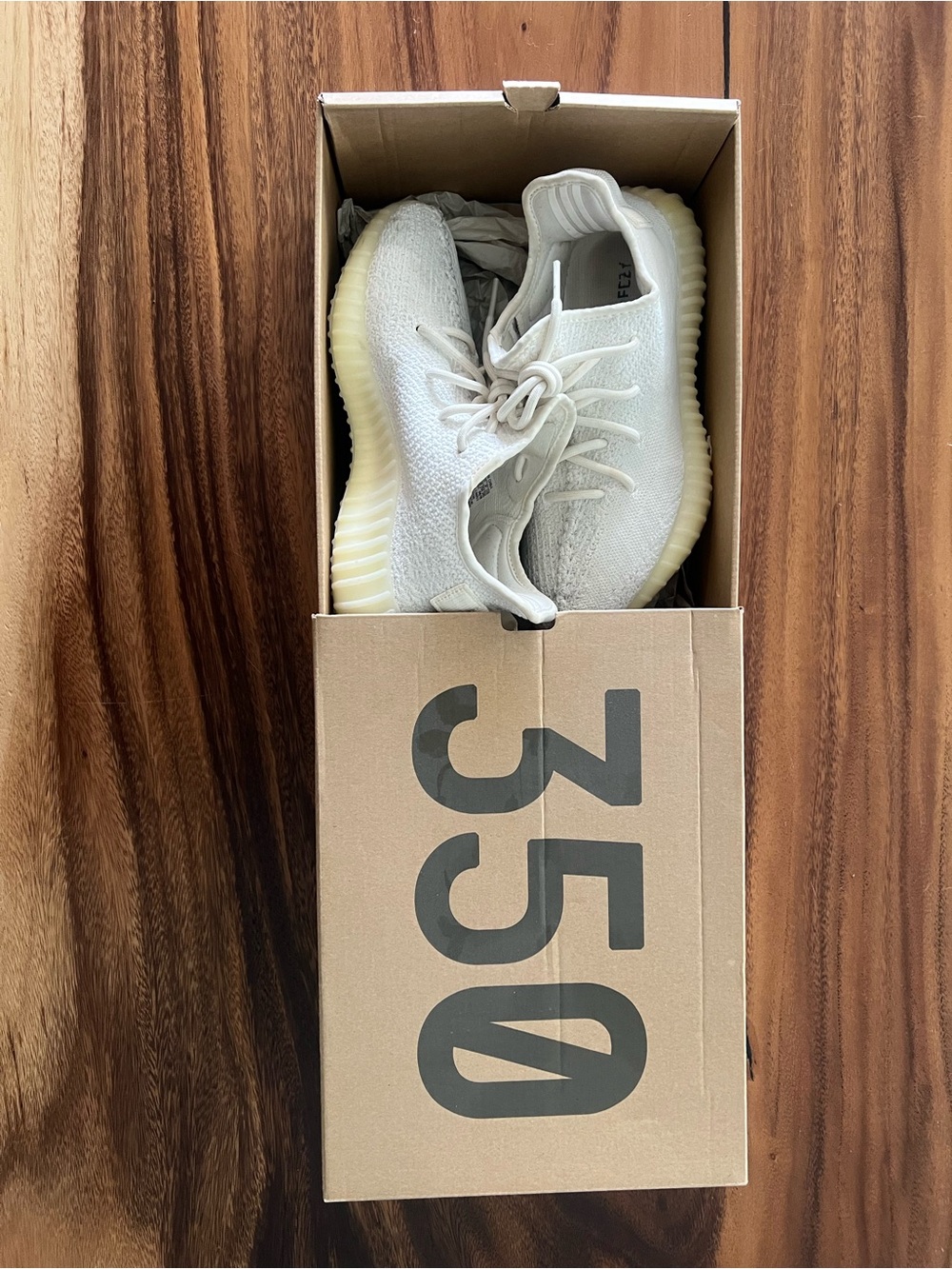 Yeezy Boost 350 V2 Cream White Knit Sneakers